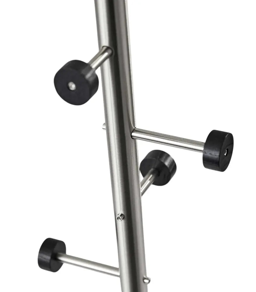 68" Brushed Steel Brushed Steel Coat Rack HomeRoots
