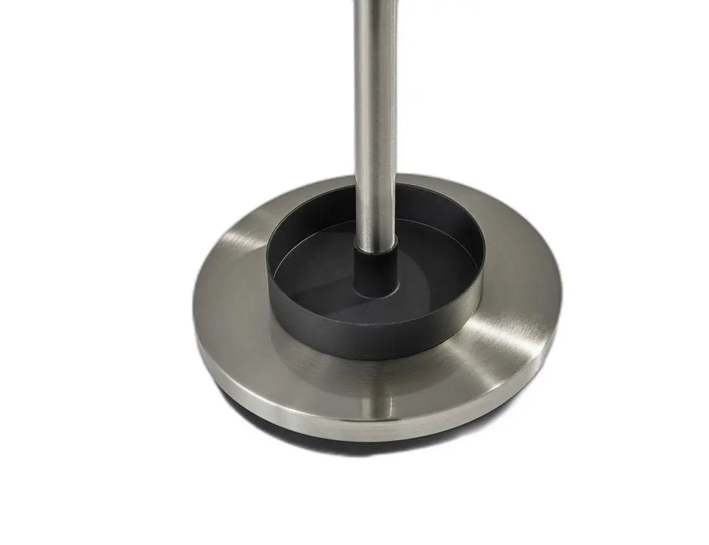 13" X 68" Brushed Steel Brushed Steel Stand  Coat Rack HomeRoots