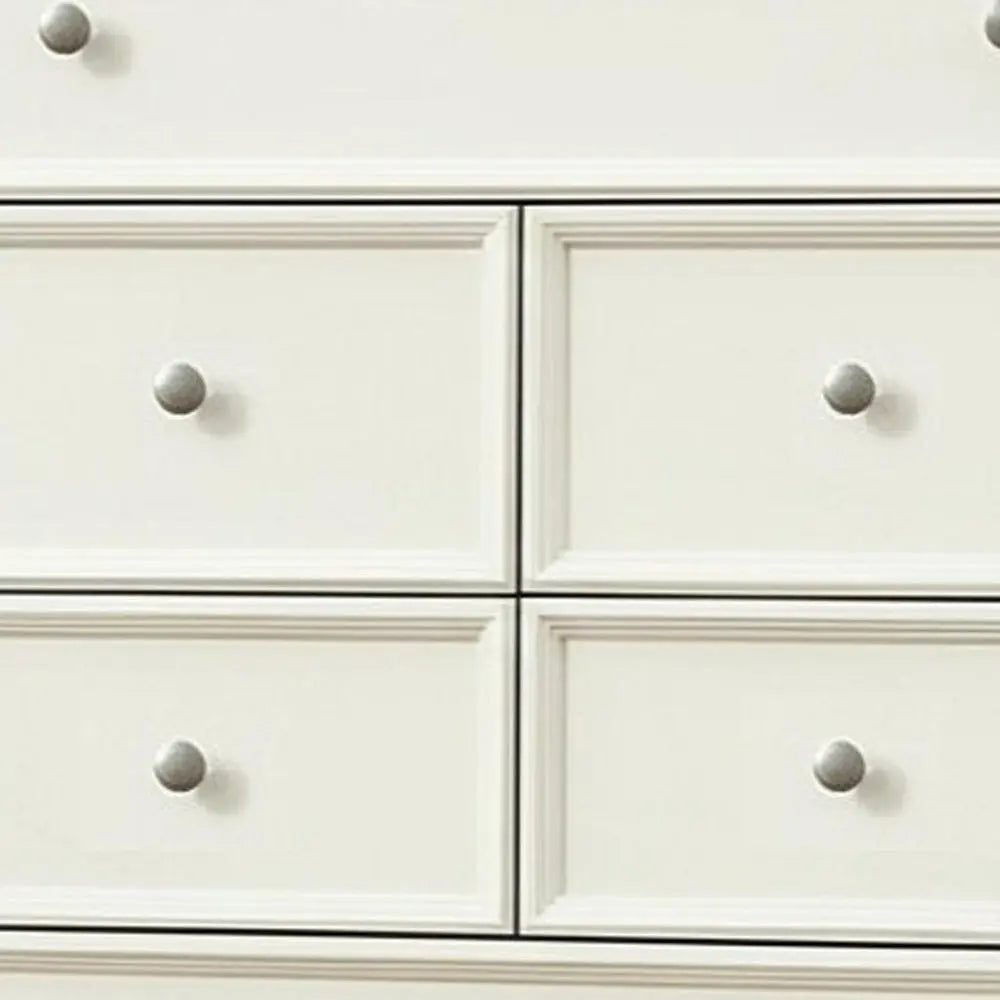 36" White Solid Wood Seven Drawer Dresser HomeRoots