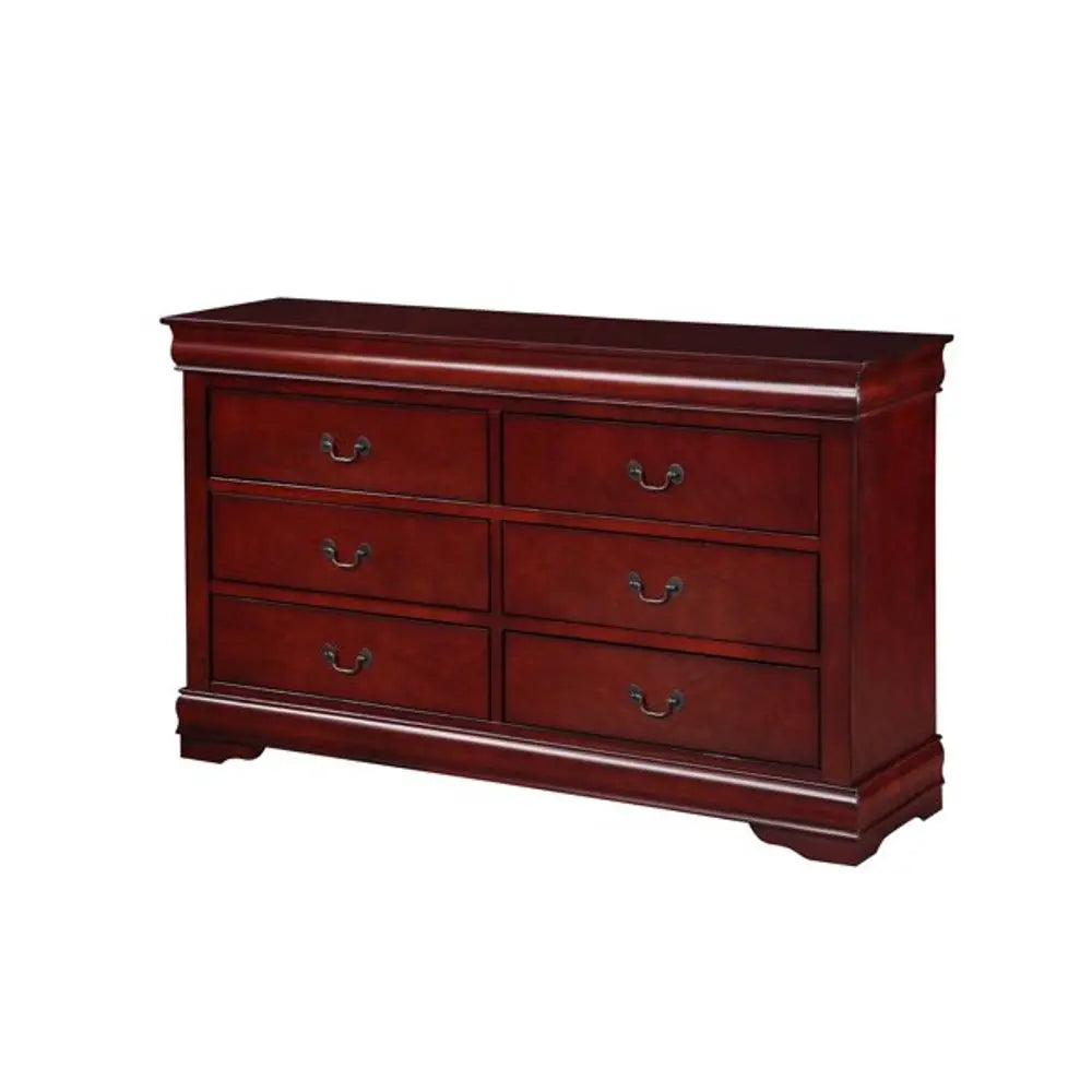 57" Brown Solid Wood Double Dresser HomeRoots