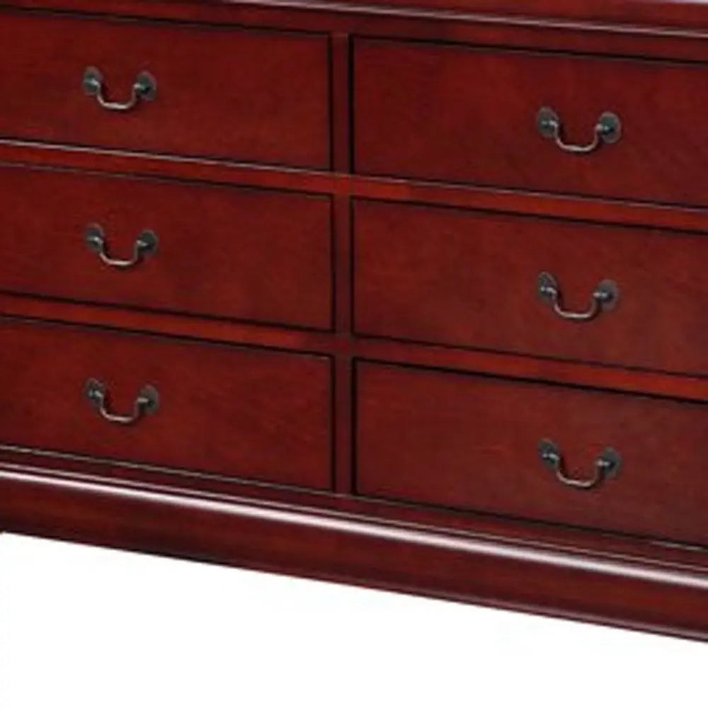 57" Brown Solid Wood Double Dresser HomeRoots