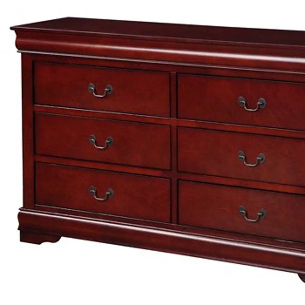 57" Brown Solid Wood Double Dresser HomeRoots