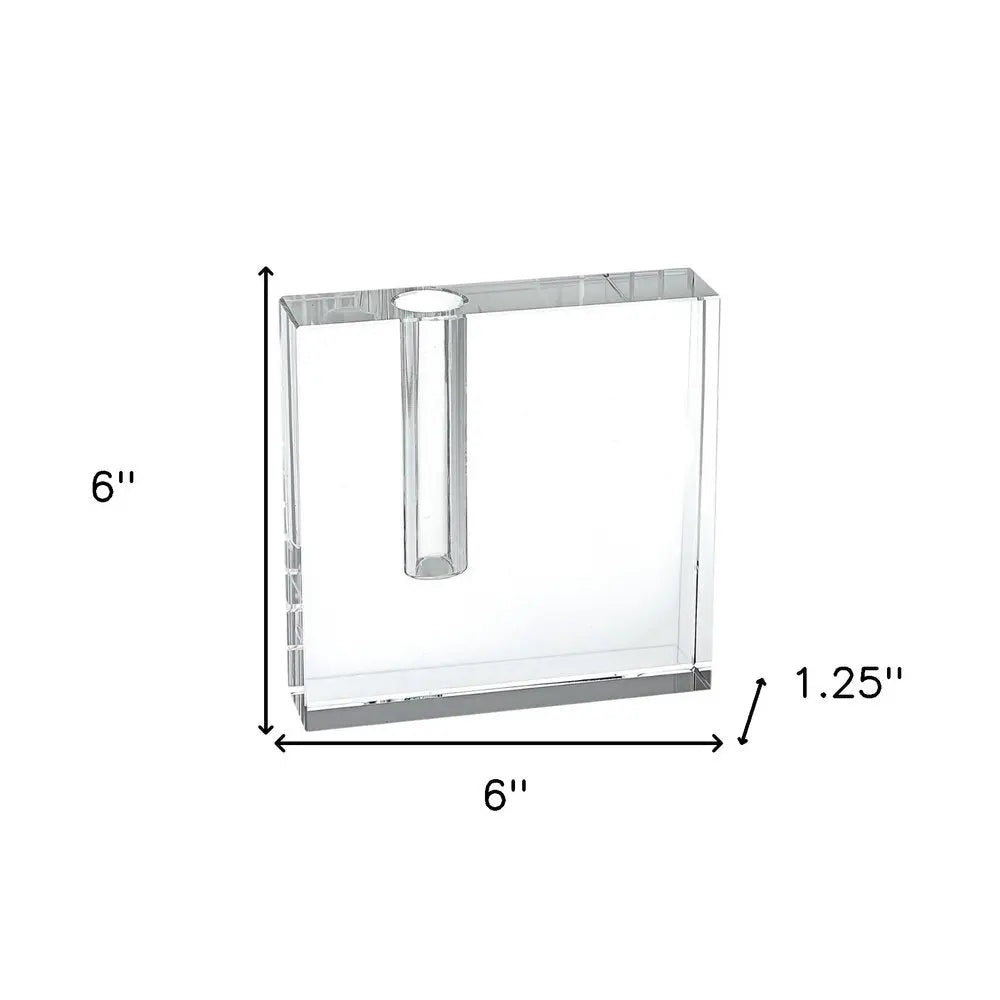 5" Clear Lead Free Crystal Bud Vase HomeRoots