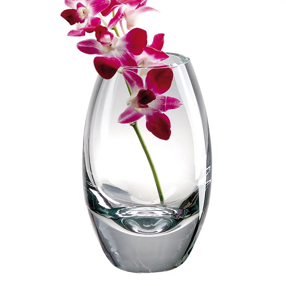 11" Clear Lead Free Crystal Oval Table Vase HomeRoots