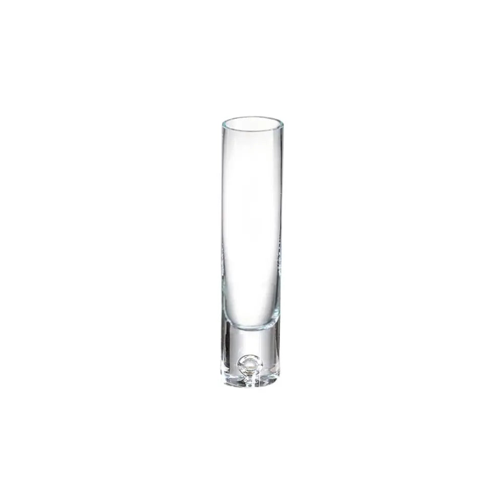 9" Clear Cylindrical Lead Free Crystal Bud Table Vase HomeRoots