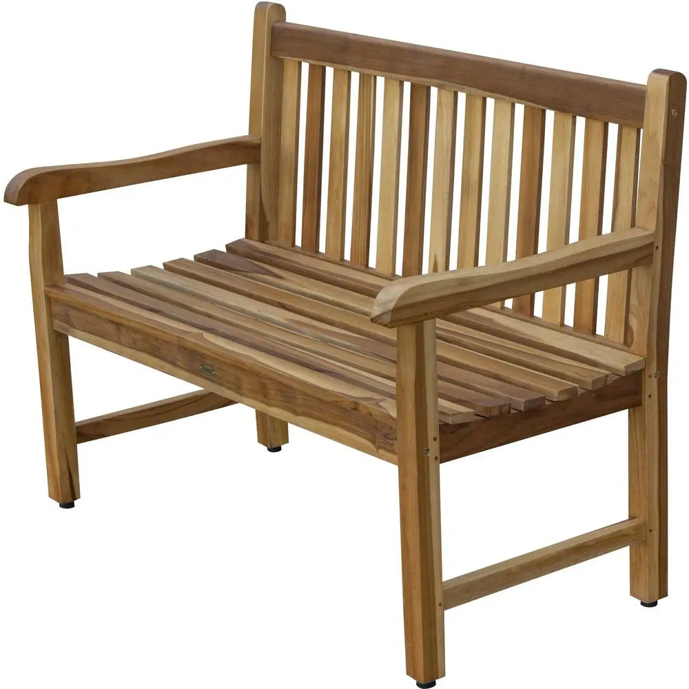 26" Natural Teak Solid Wood Garden Bench HomeRoots