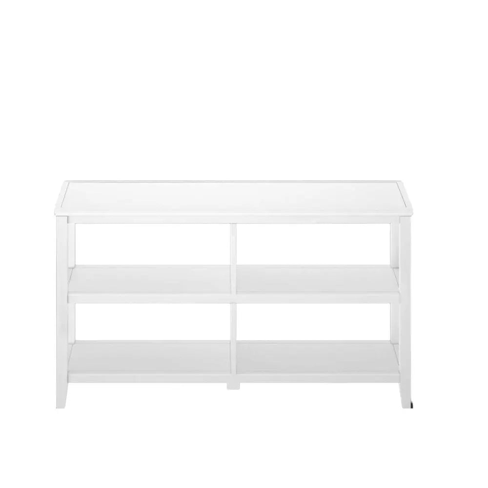 30" White Wood Two Shelf Bookcase HomeRoots