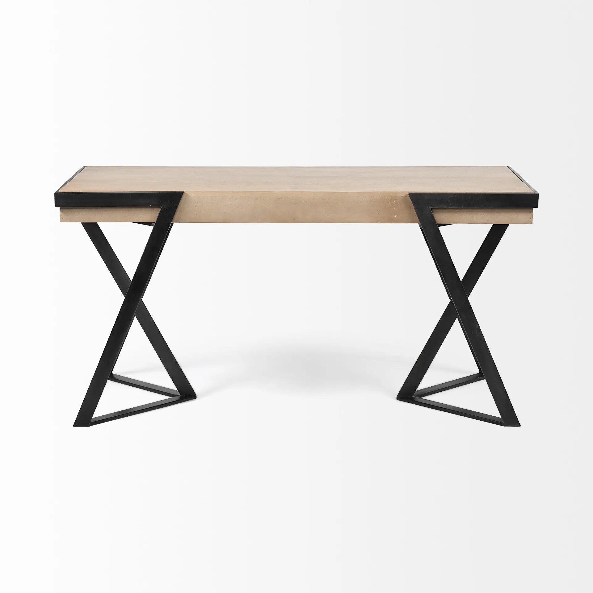 28" Brown and Black Writing Desk HomeRoots