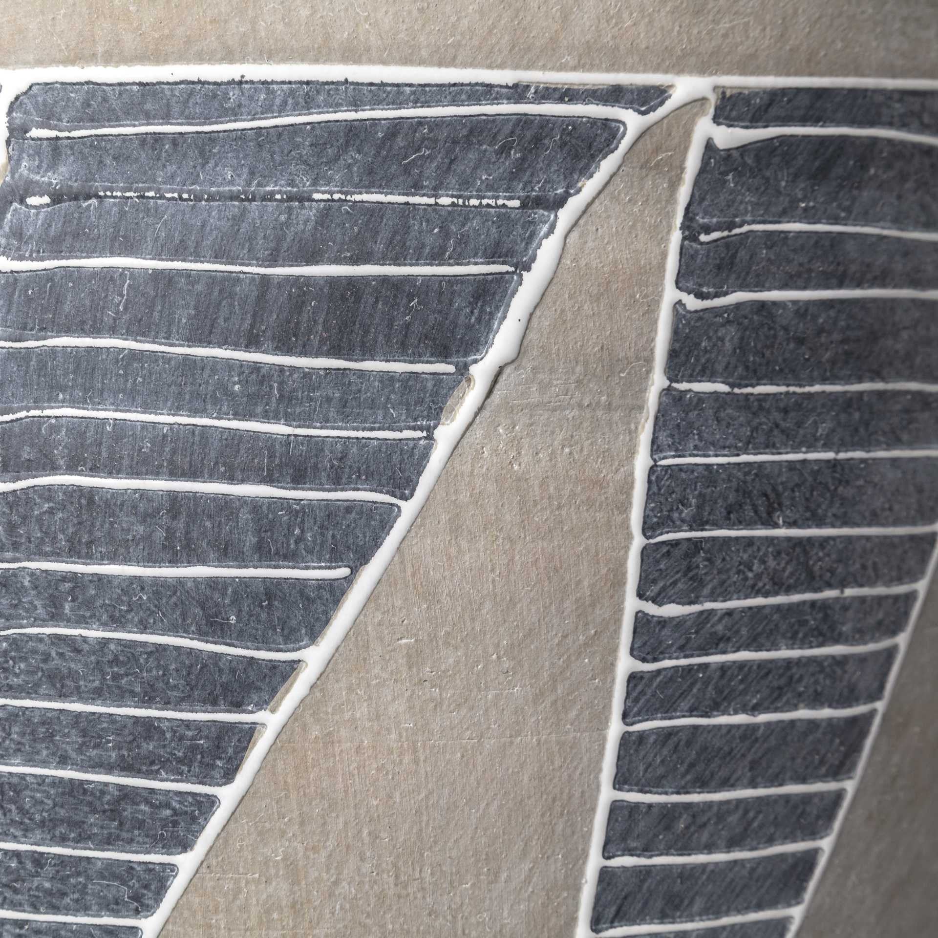 15" Brown And Gray Geometric Cylinder Ceramic Table Vase HomeRoots