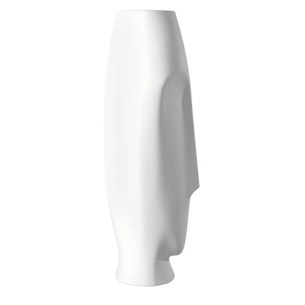 Set of Two Ceramic White Cylinder Table Vases HomeRoots