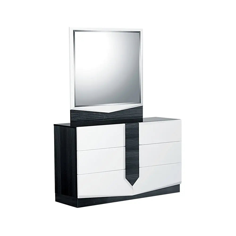 White And Grey Chest With 5 Drawer HomeRoots