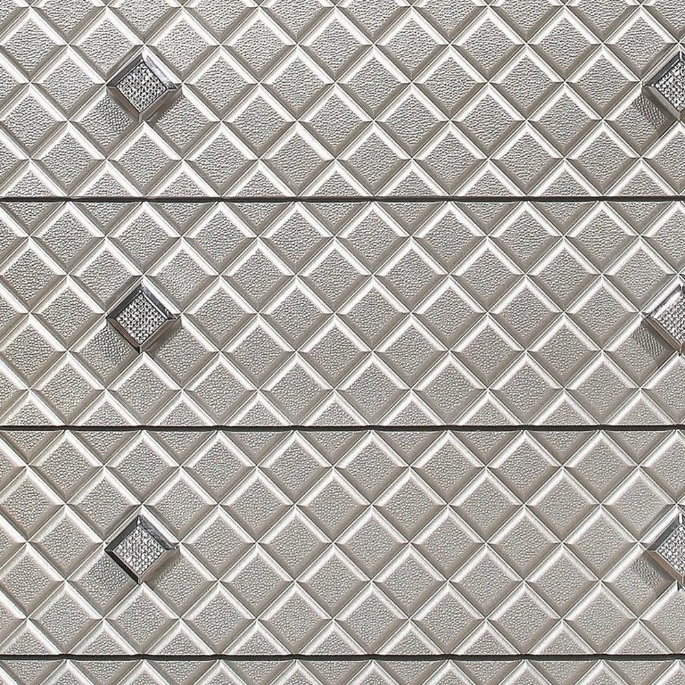 Champagne Toned Chest With Tapered Acrylic Legs And 5 Drawers HomeRoots