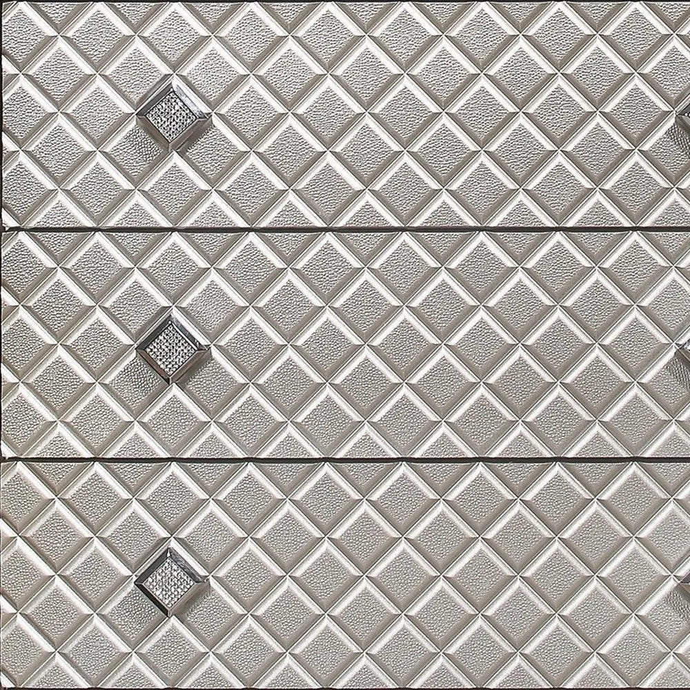 Champagne Toned Chest With Tapered Acrylic Legs And 5 Drawers HomeRoots