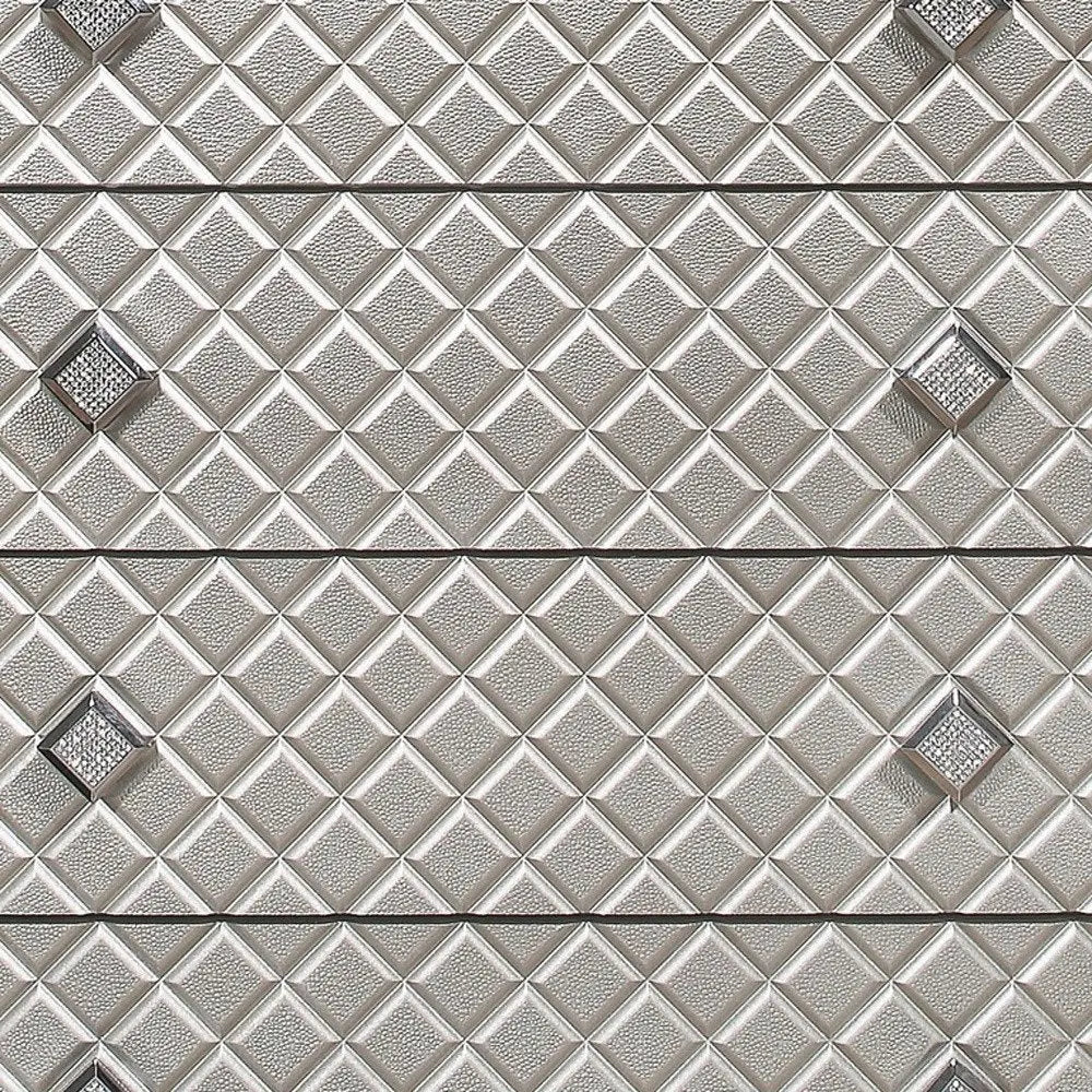 Champagne Toned Chest With Tapered Acrylic Legs And 5 Drawers HomeRoots