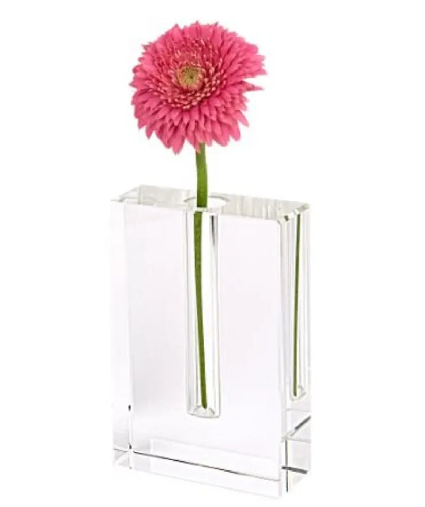 6" Clear Square Crystal Glass Table Vase HomeRoots