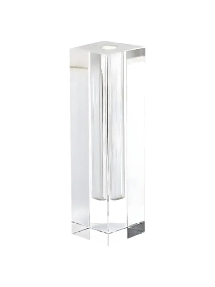 10" Clear Cylinder Crystal Glass Table Vase HomeRoots