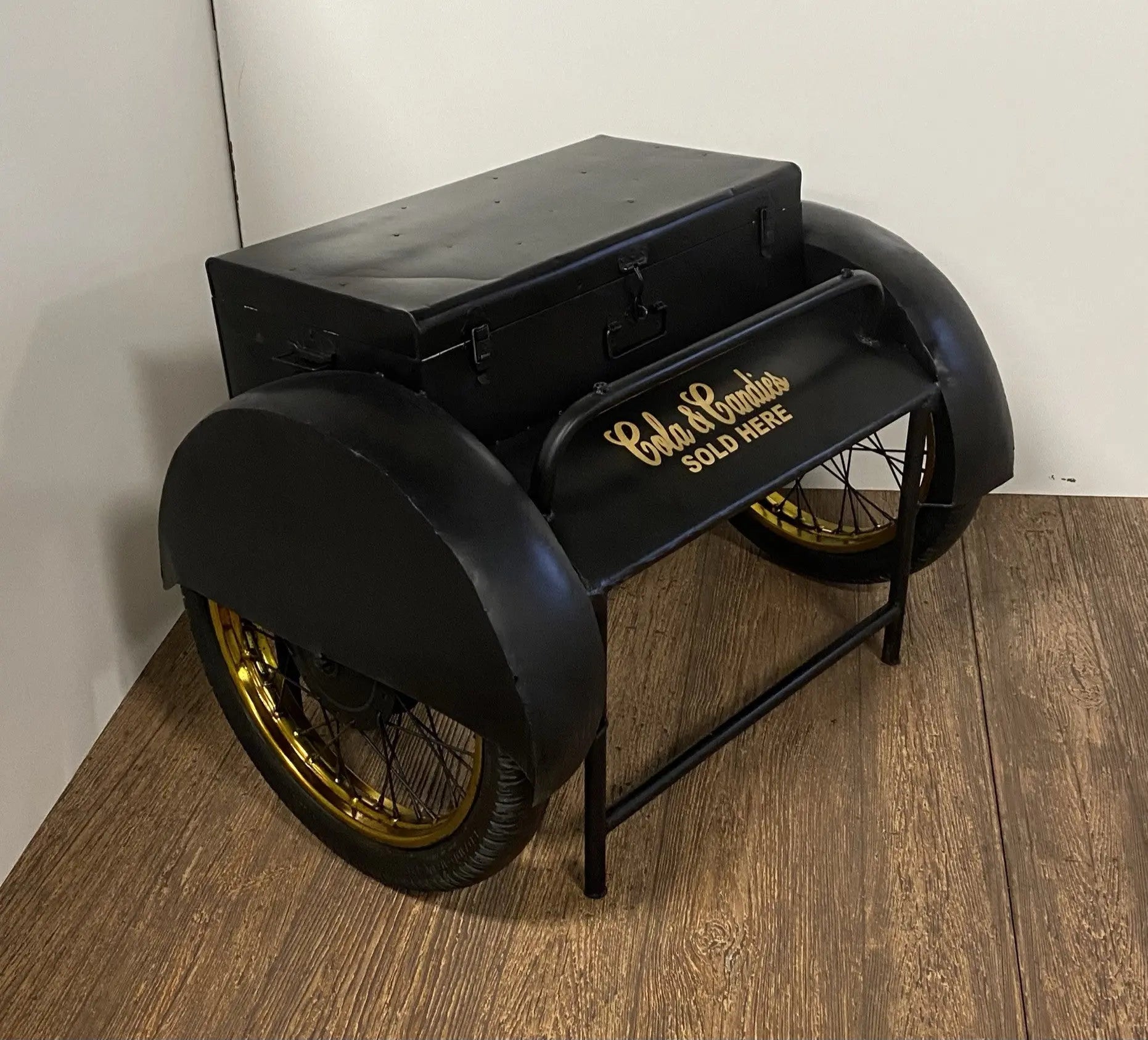 Black Old Time Delivery Box Table With Storage HomeRoots