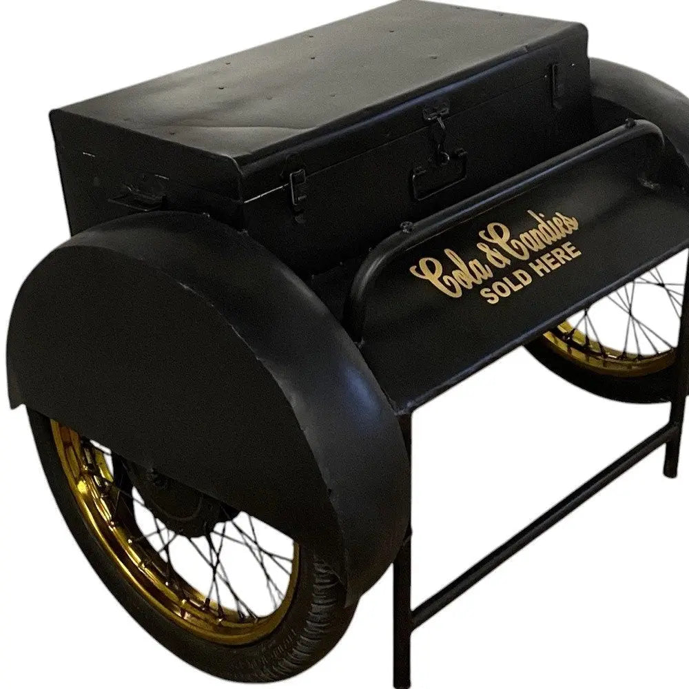 Black Old Time Delivery Box Table With Storage HomeRoots