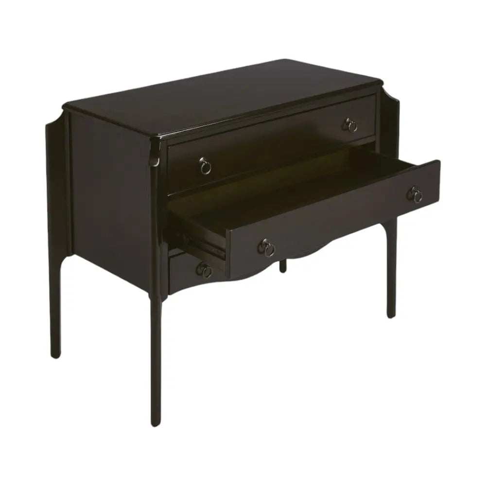 34" Dark Brown Solid Wood Three Drawer Dresser HomeRoots