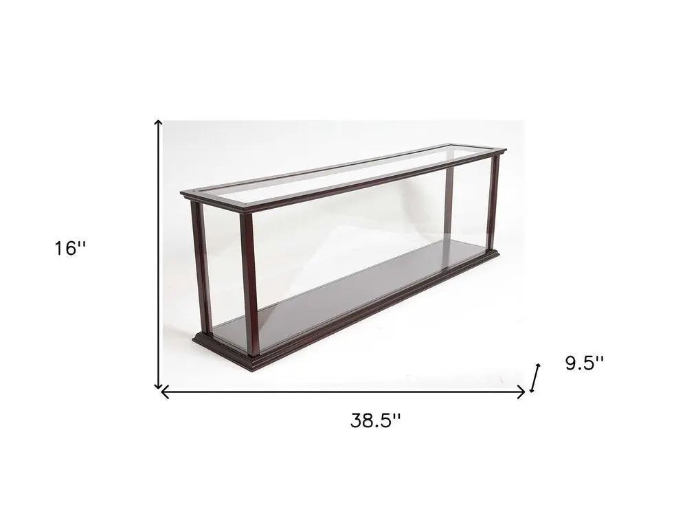 39" Dark Brown Glass Standard Display Stand - NOVA HOME FURNITURE