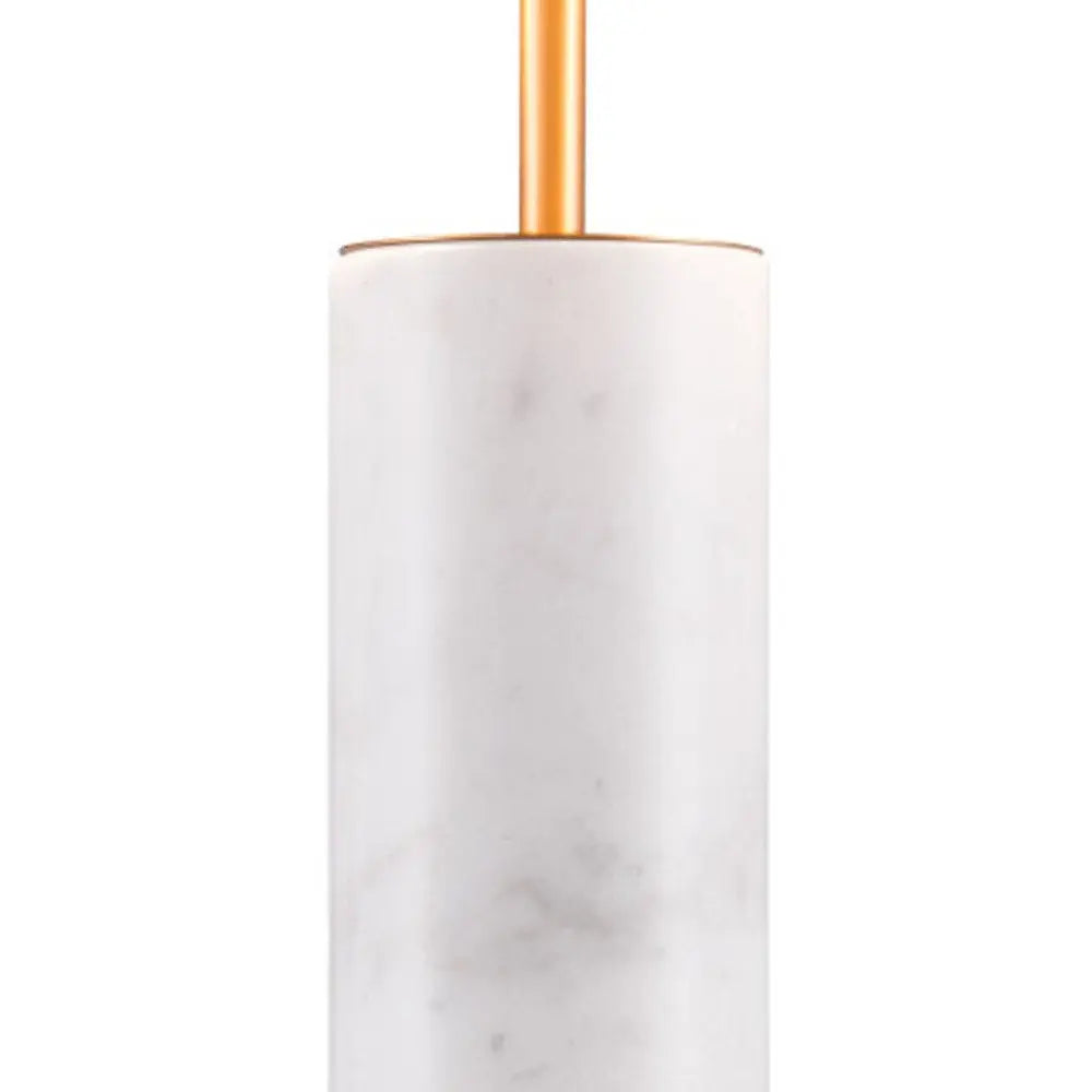 55" White Metal Bedside Table Lamp With Beige Empire Shade HomeRoots