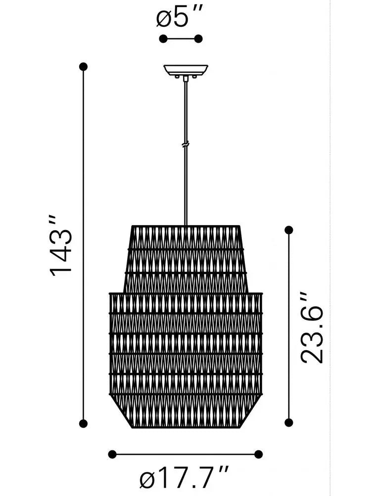 Gray Night Sky Zig Zag Ceiling Lamp HomeRoots