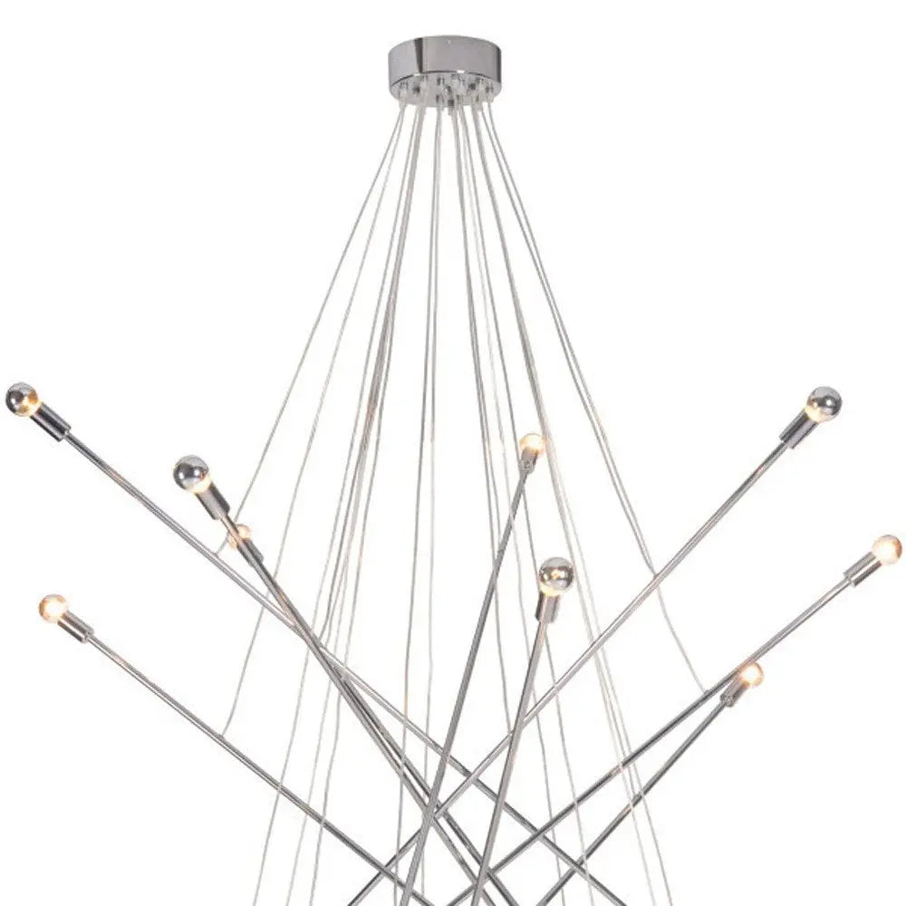 Silver Multi Light Metal Dimmable Chandelier HomeRoots