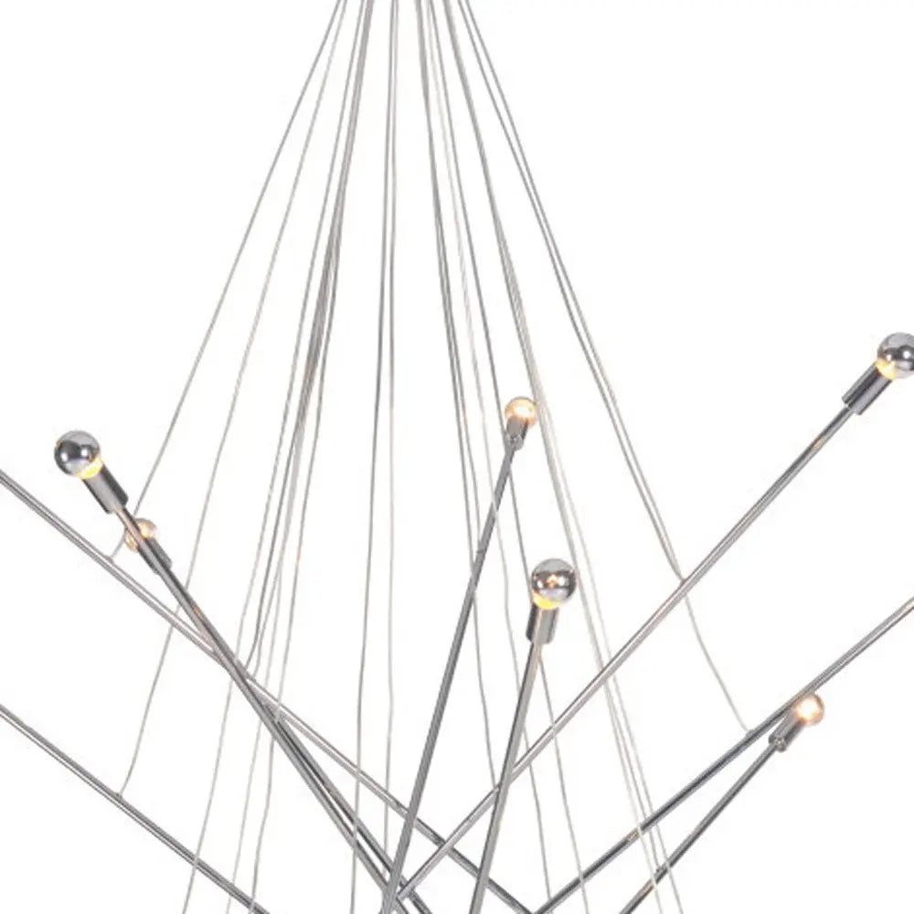 Silver Multi Light Metal Dimmable Chandelier HomeRoots