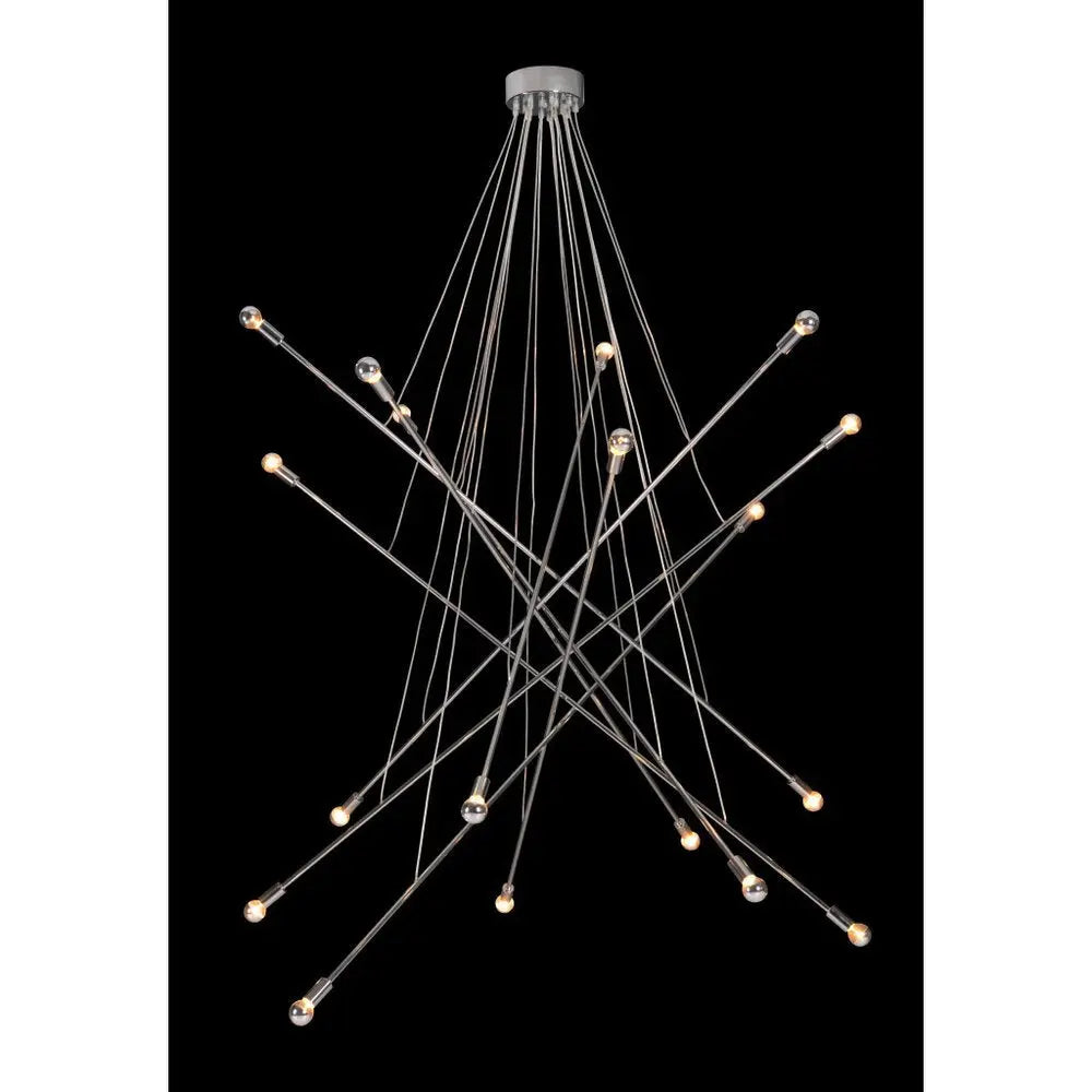 Silver Multi Light Metal Dimmable Chandelier HomeRoots