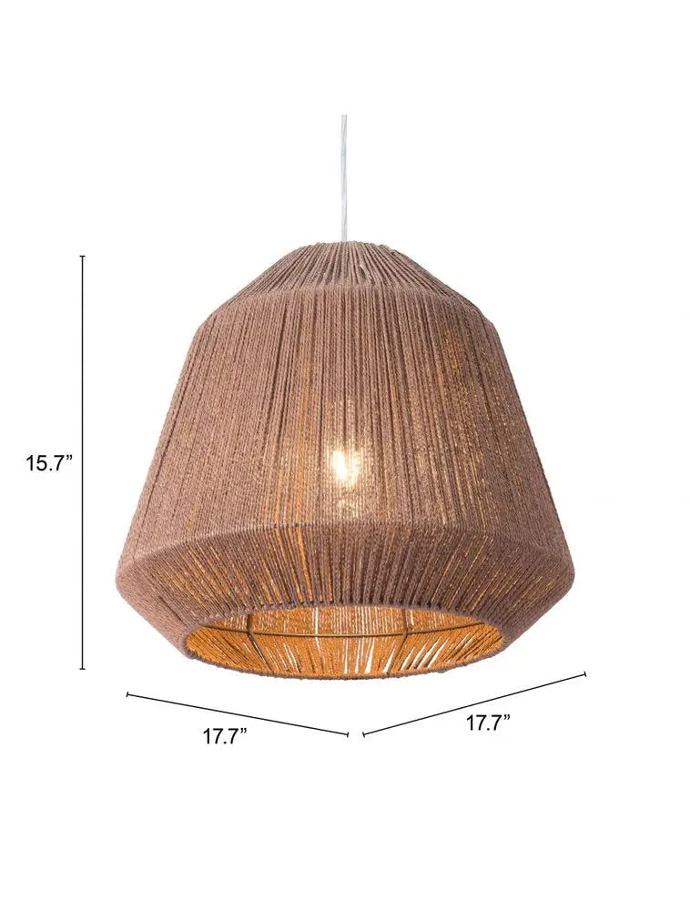 Brown Woven Paper String Hanging Pendent Lamp HomeRoots