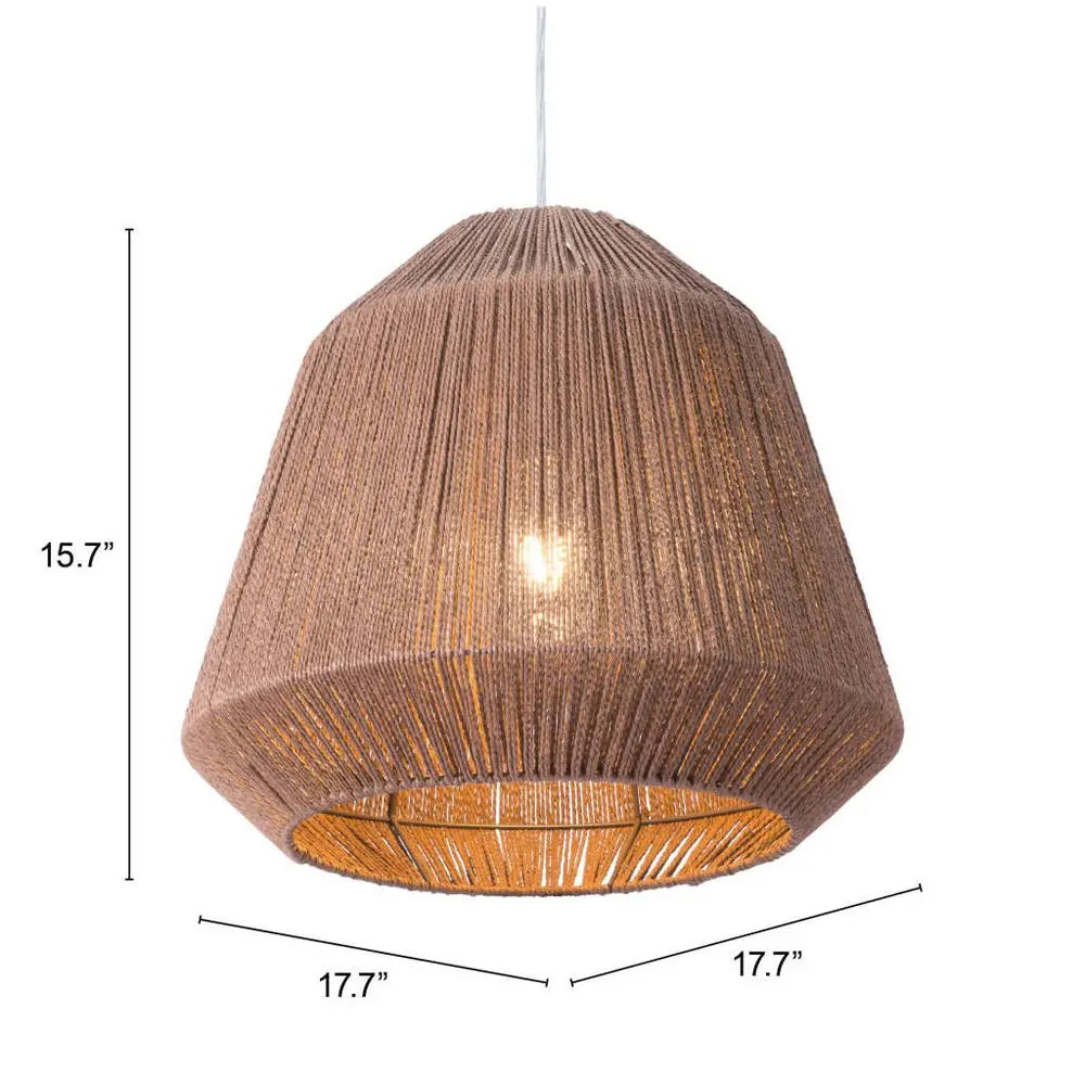 Brown Woven Paper String Hanging Pendent Lamp HomeRoots