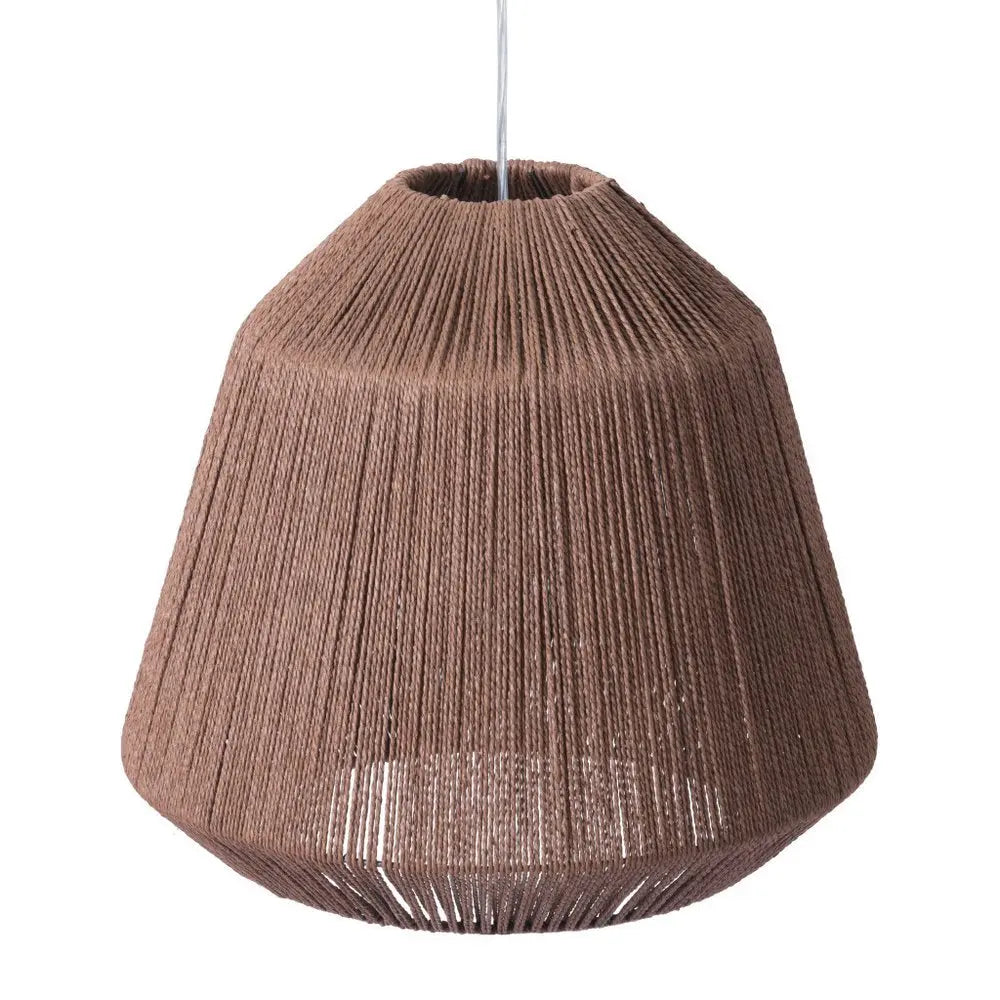 Brown Woven Paper String Hanging Pendent Lamp HomeRoots