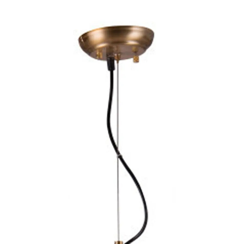 Gold Shaded Four Light Metal Dimmable Ceiling Light With Clear Shades HomeRoots