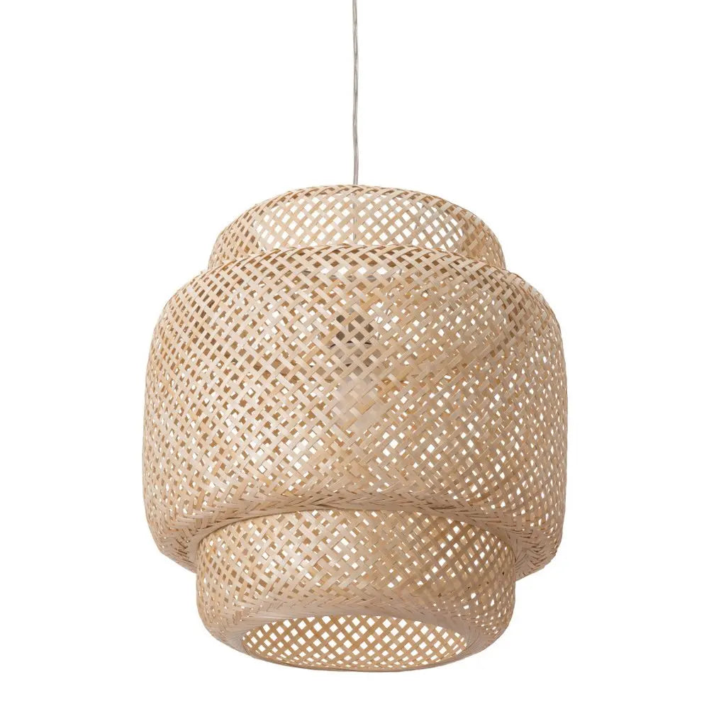 Natural Boho Weave Ceiling Lamp HomeRoots