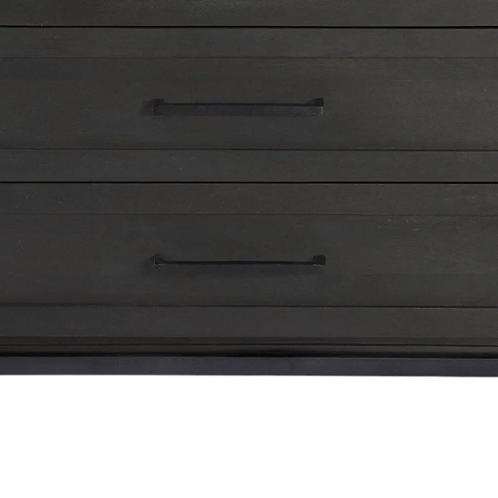 36" Black And White Solid Wood And Marble Three Drawer Dresser HomeRoots