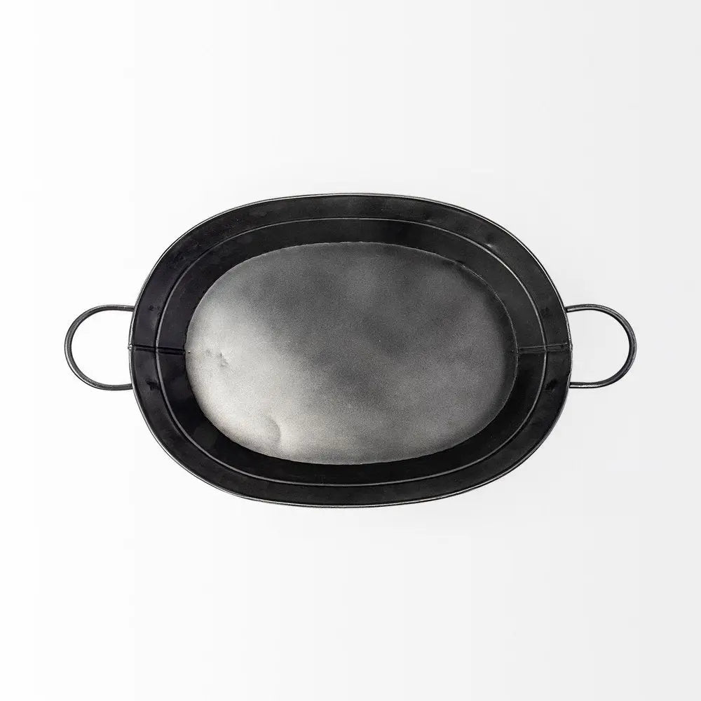 14" Black Metal Basket HomeRoots