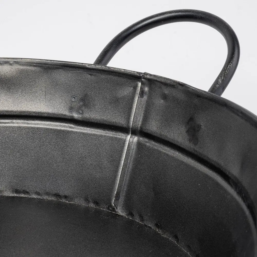 14" Black Metal Basket HomeRoots