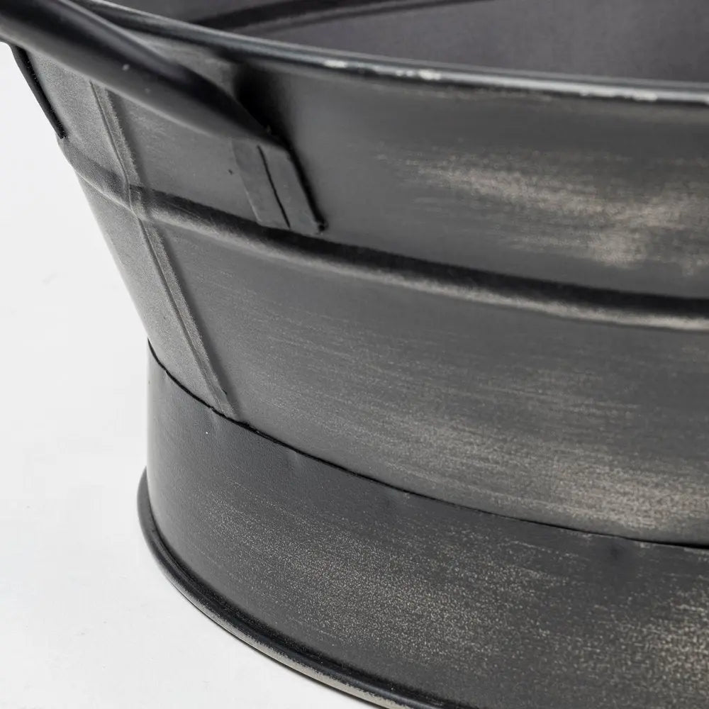 14" Black Metal Basket HomeRoots