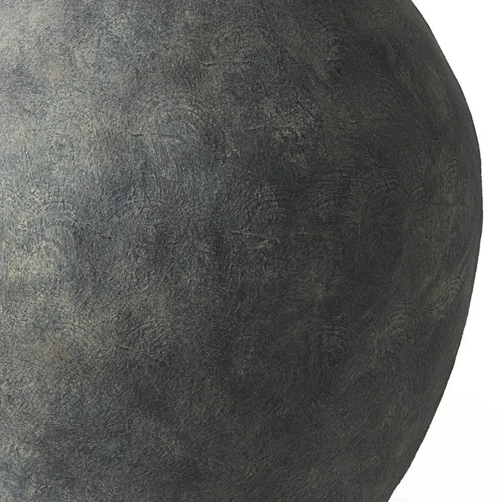 23" Gray Oval Distressed Ceramic Floor Vase HomeRoots