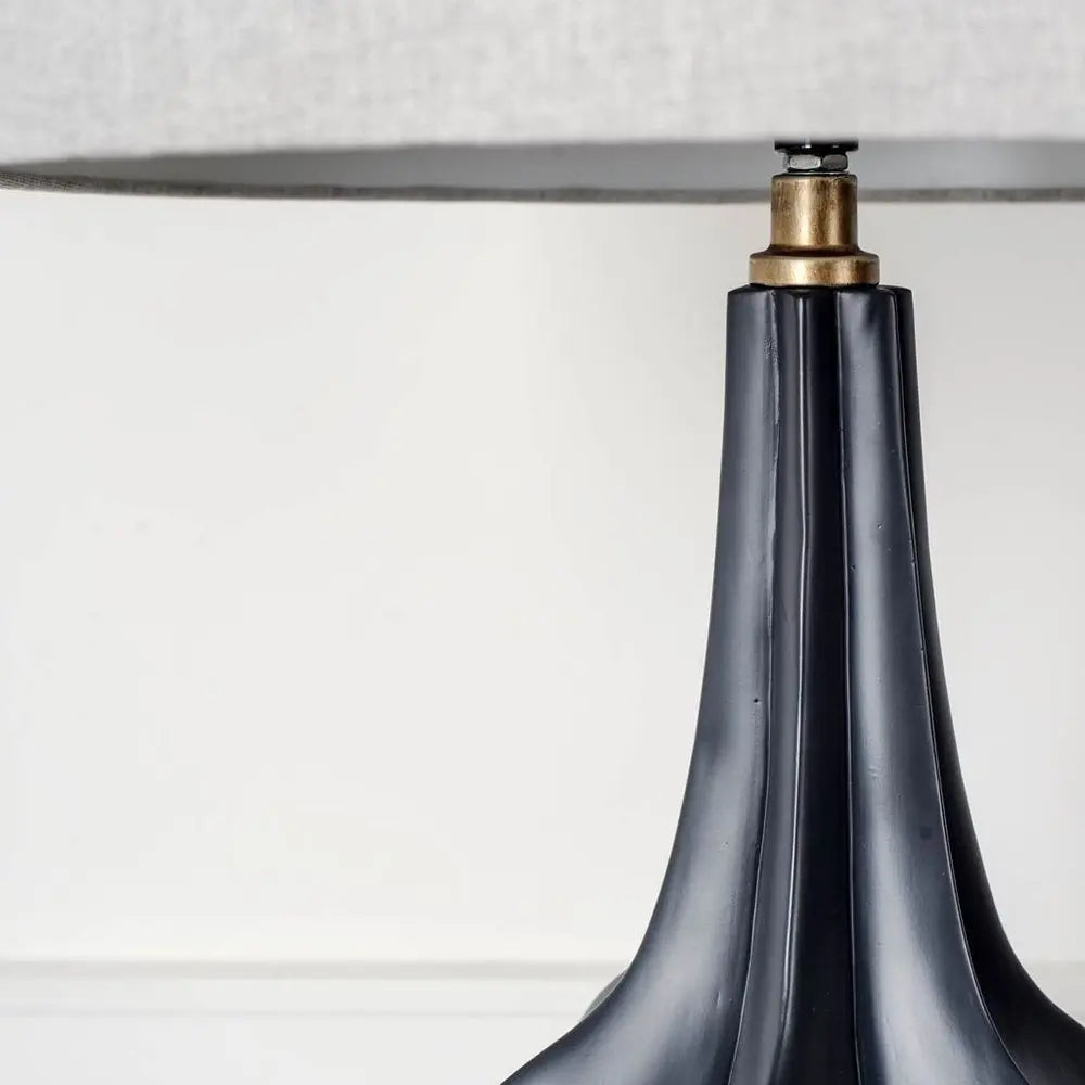 Sculptural Slate Blue Table Lamp HomeRoots