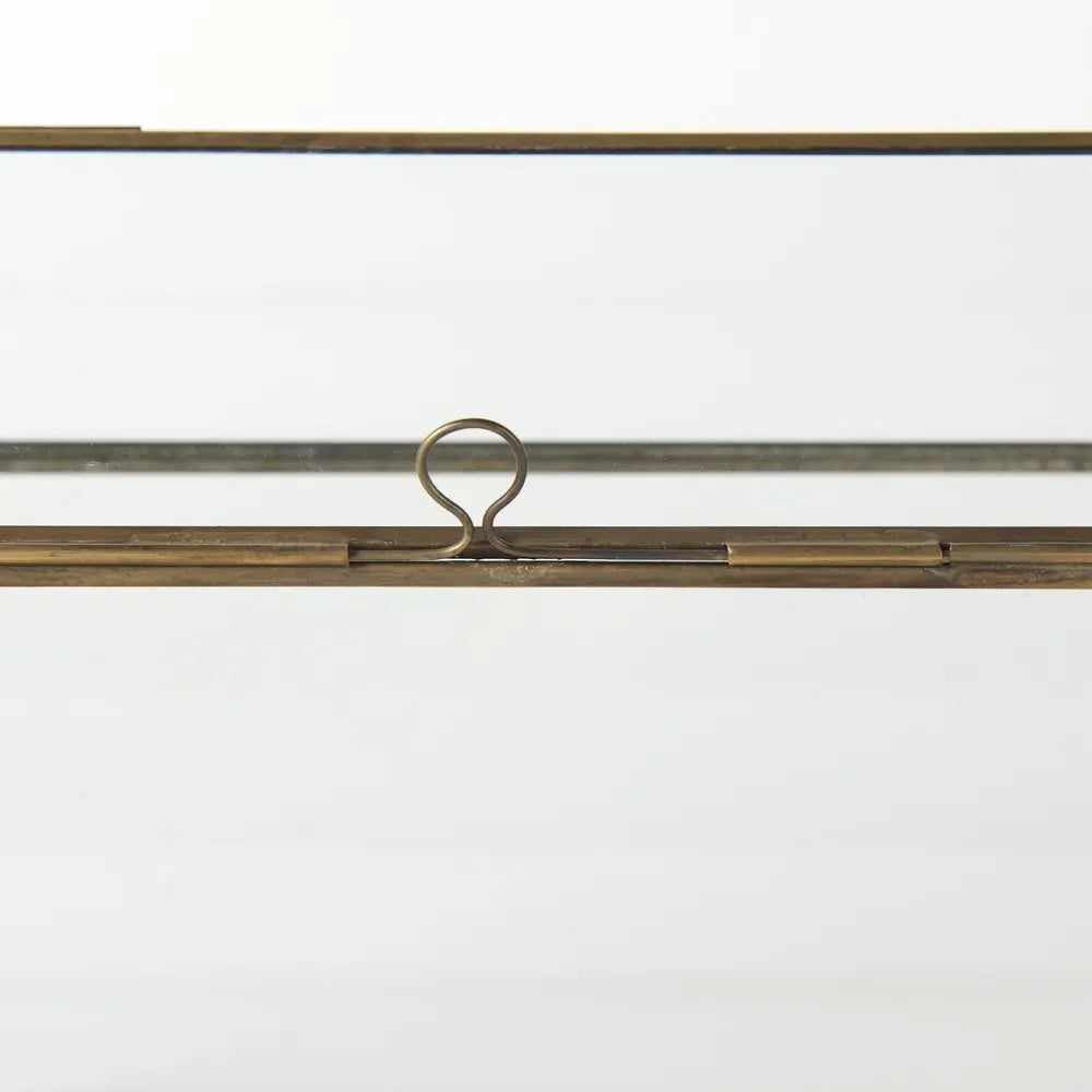 6" Clear And Gold Glass And Metal Box HomeRoots