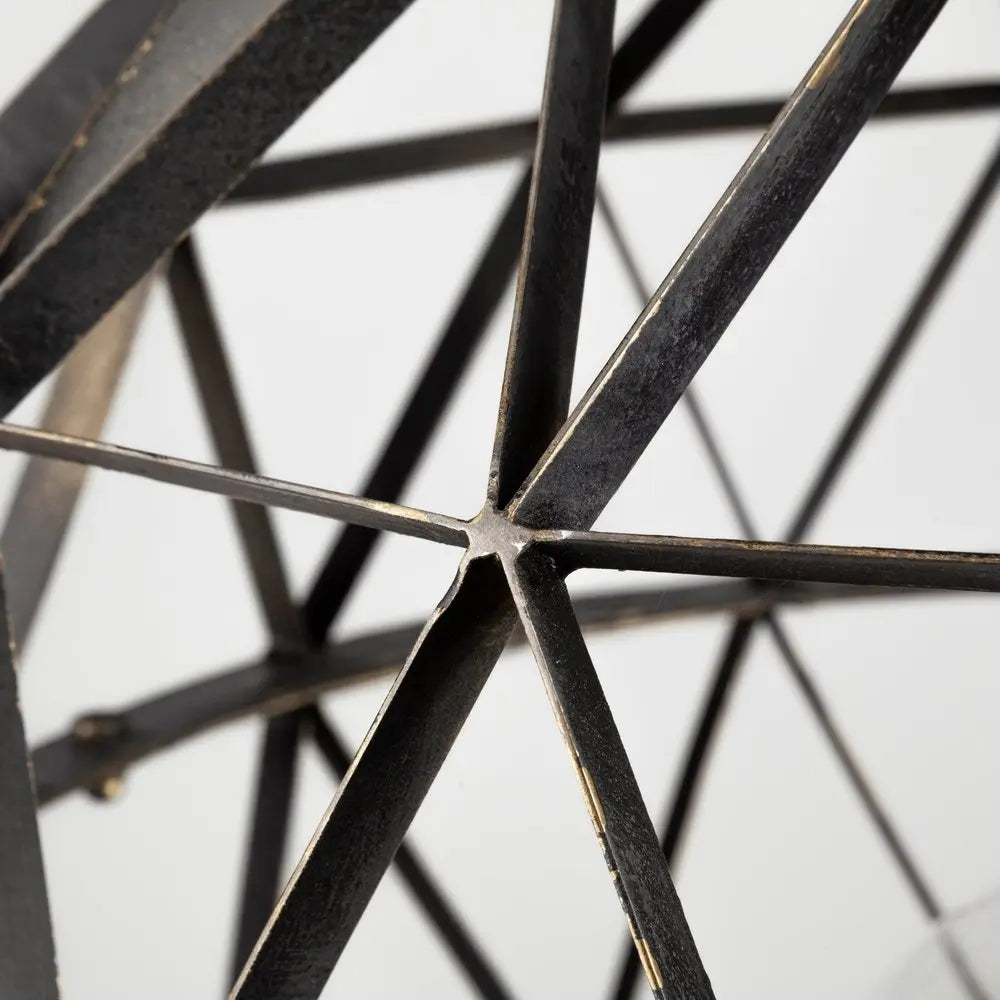 Black Metal Geometric Globe Hanging Light HomeRoots