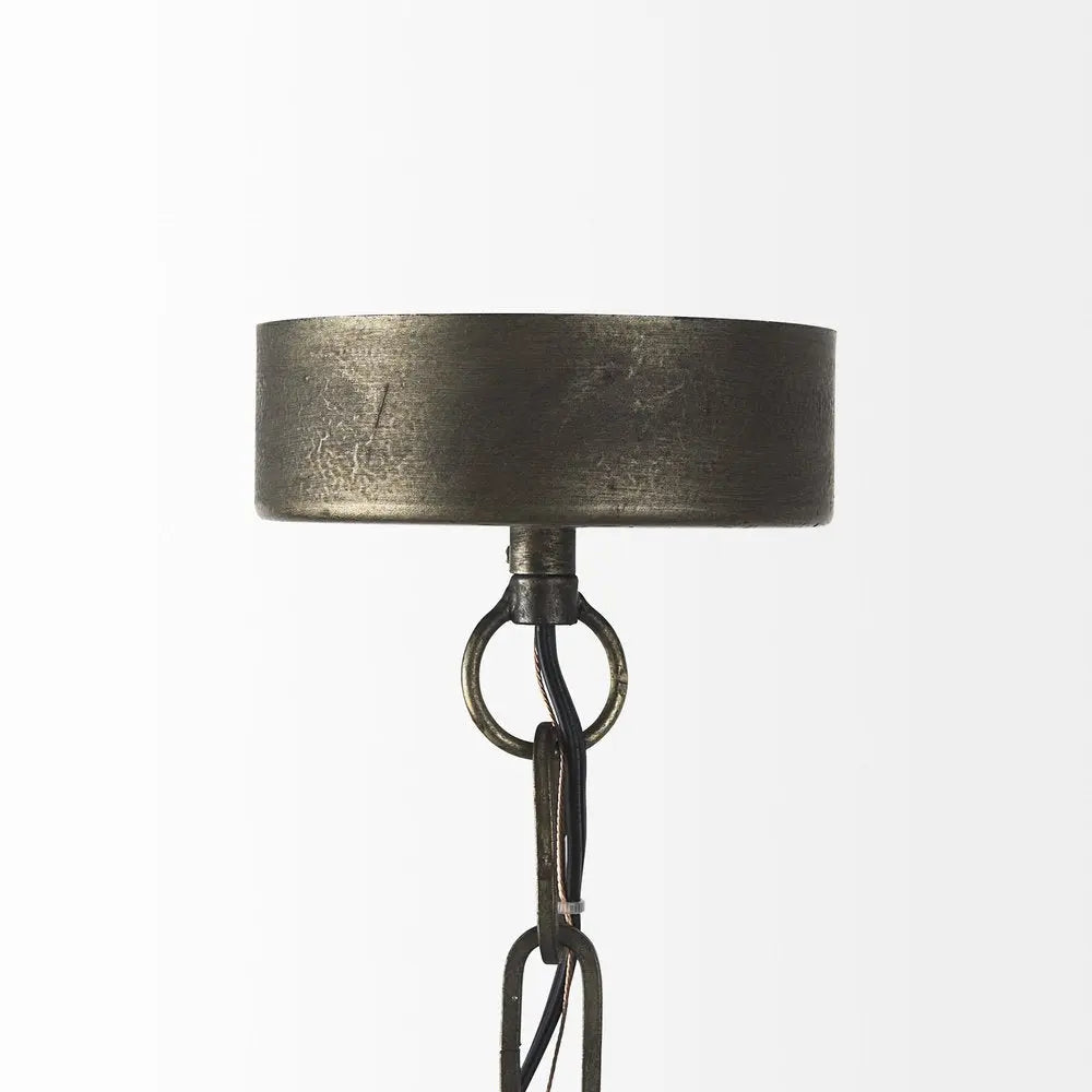 Industrial Caged Black Metal Hanging Light HomeRoots