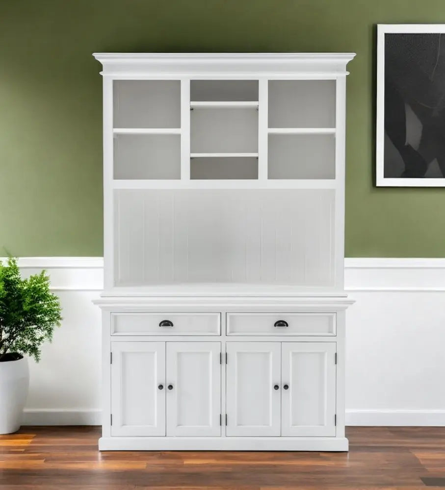 White Solid Wood Adjustable Two Tier Bookcase HomeRoots