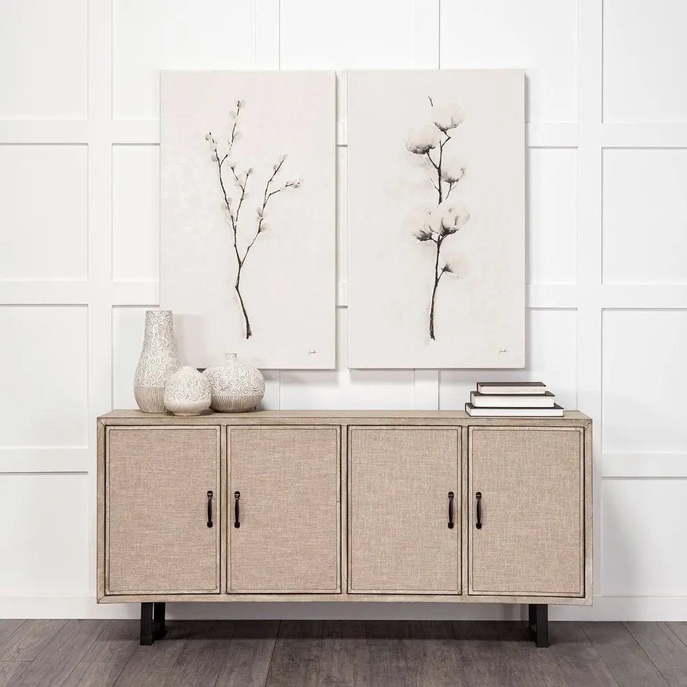 8" White Abstract Cylinder Ceramic Table Vase HomeRoots