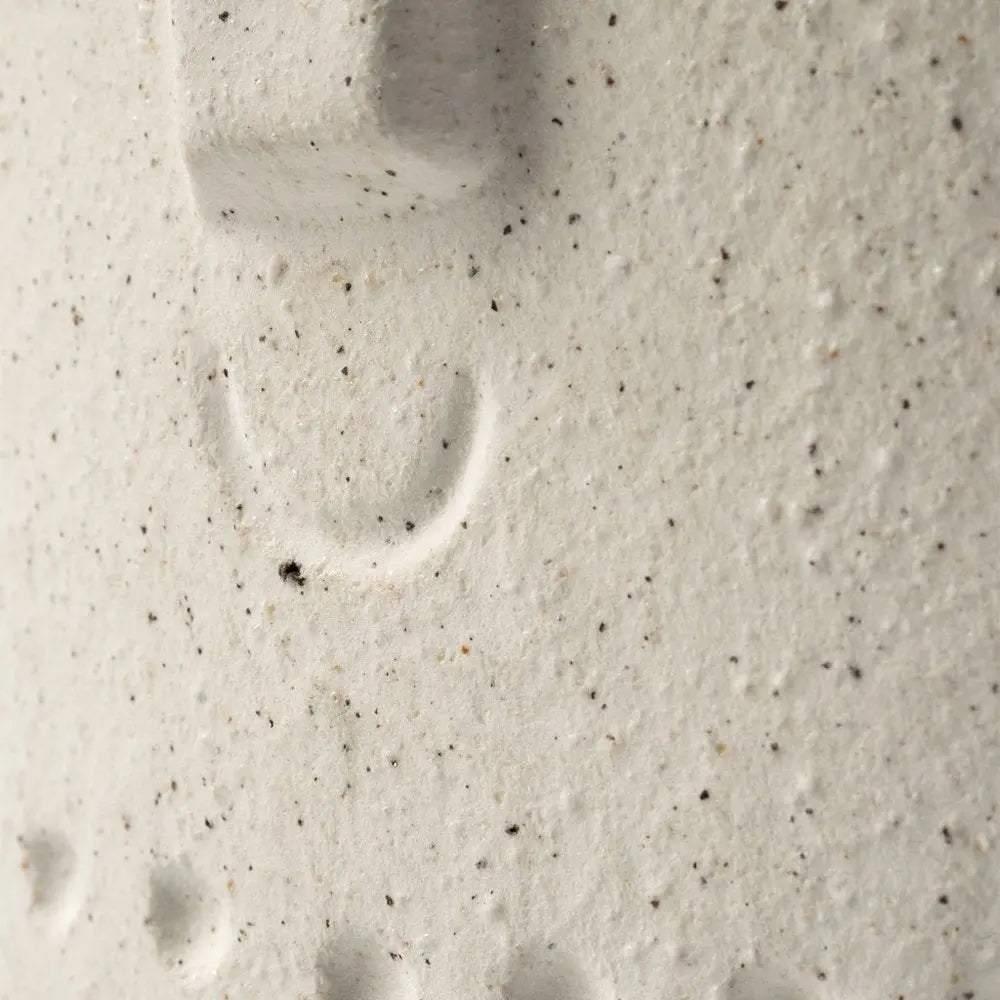 7" White Abstract Cylinder Ceramic Table Vase HomeRoots