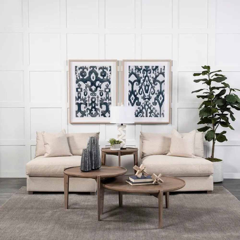 10" Navy Blue Abstract Cylinder Ceramic Table Vase HomeRoots