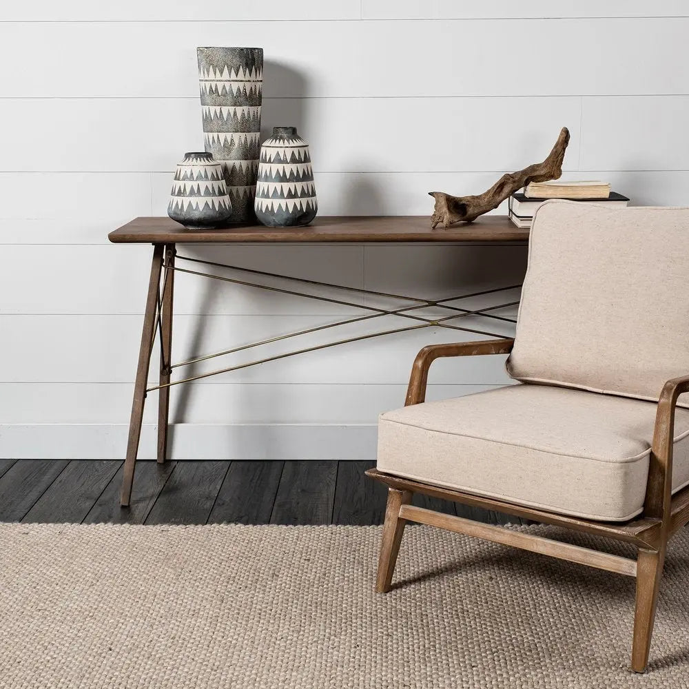 10" Gray And Ivory Geometric Cylinder Ceramic Table Vase HomeRoots