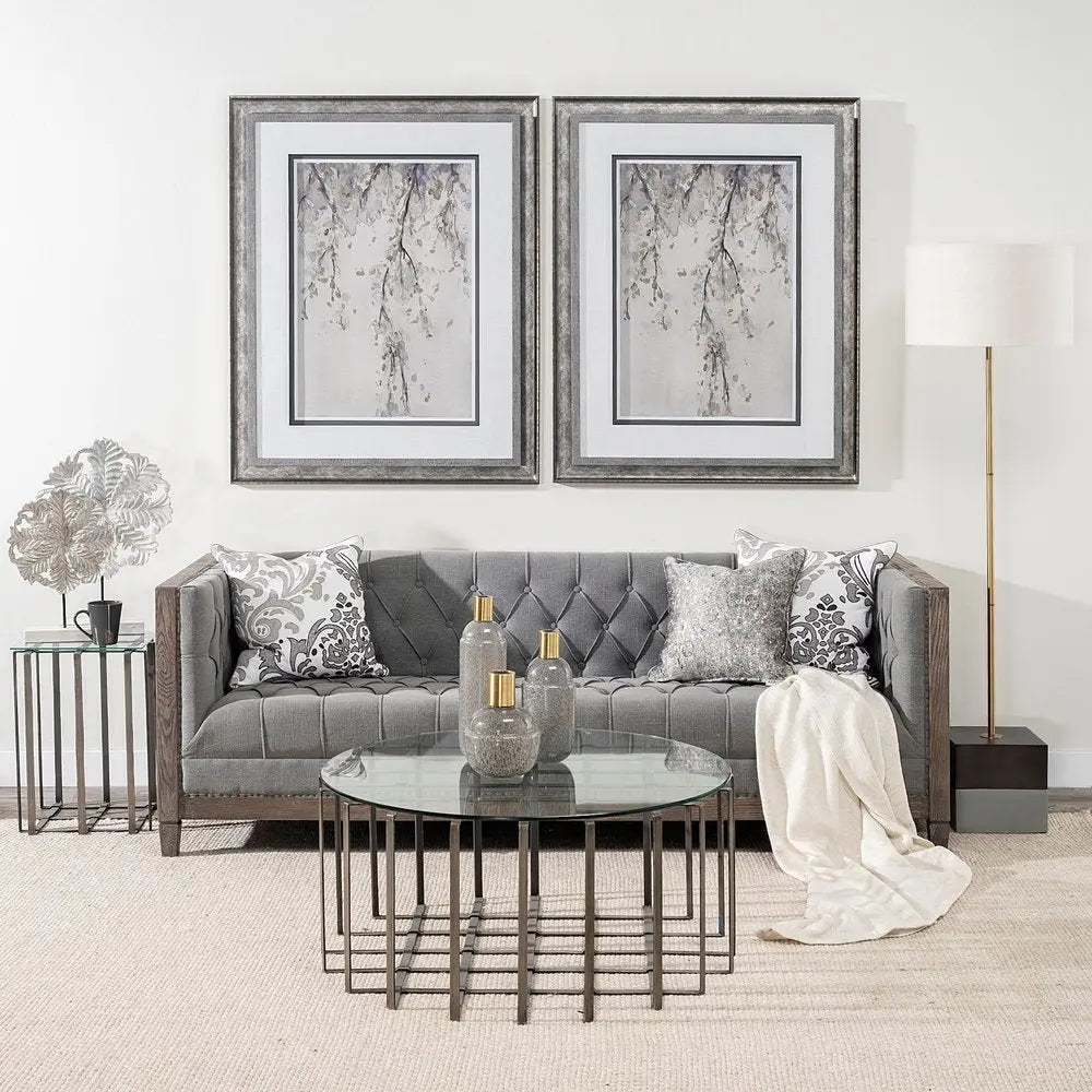 12" Brown Abstract Cylinder Crystal Glass Table Vase HomeRoots