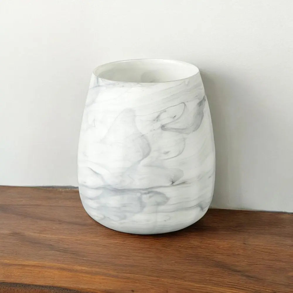 8" Gray Abstract Cylinder Crystal Glass Table Vase HomeRoots